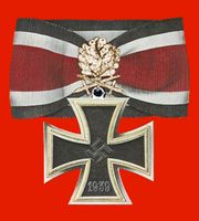 The ultimate expression of the award: the Knight's Cross of the Iron Cross with golden Oakleaves, Swords and Diamonds
