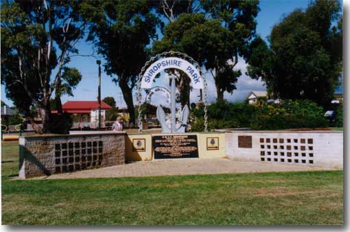 Entrance to Shropshire Park Ulverstone, Tasmania