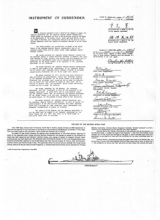 Surrender Document