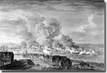 Battle of Copenhagen Roads April 2, 1801.
 (Painting by C. A. Lorentzen - from the archives of the Royal Danish Naval Museum)