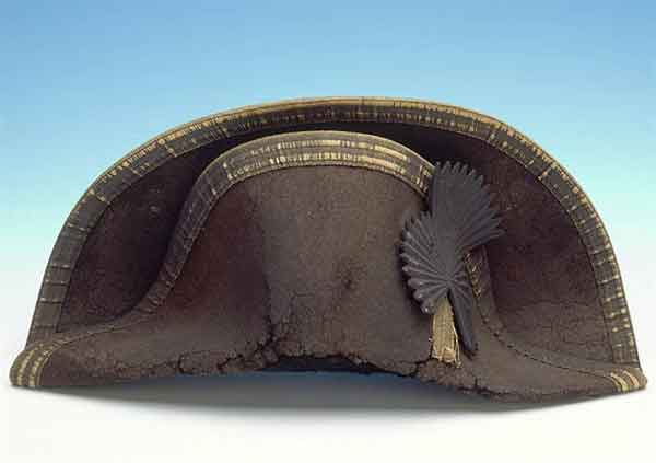 The hat worn by Nelson at Copenhagen