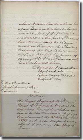 Nelson's Letter to the Danes, and their reply