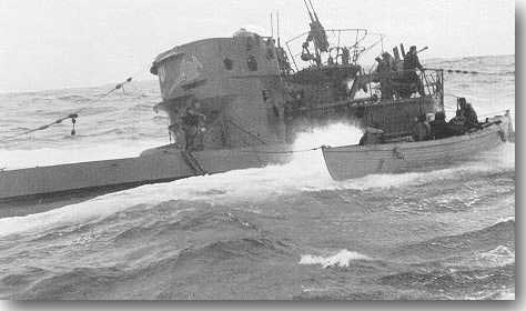 U-744 forced to surface