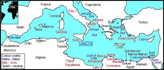 Map of Mediterranean Area