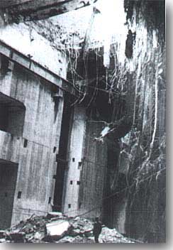 Bomb damage at Brest U-boat base in August 1944