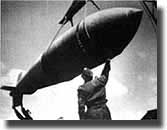 The Tallboy bomb developed to pierce reinforced concrete, and used against the Bay of Biscay U-boat pens