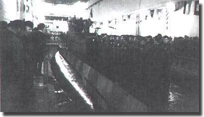 U-82 the first submarine in the new facility at La Pallice/La Rochelle on the 9th. of November 1941