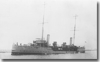 Picture of HMS Hazard, who rescued survivors of the British Hospital Ship Anglia, mined off Folkstone in 1915