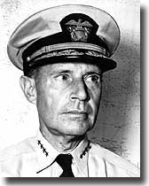 Admiral Raymond A. Spruance. USN. in overall command of the Fleet at Okinawa