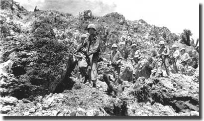 The rugged terrain in the south of Okinawa