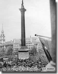 Trafalgar Square London VE Day 1945