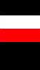 Black funnel with broad white & broad red stripe