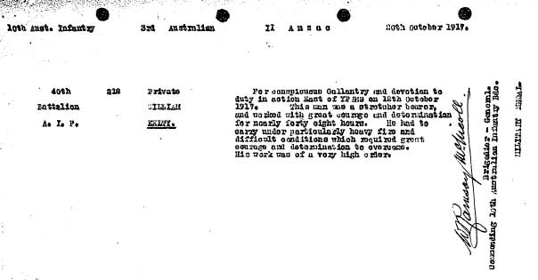 William Kelty's MM Citation