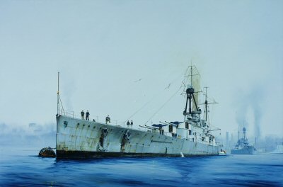 Painting of the German Battle Cruiser Derflinger, fought at the Battle of Jutland