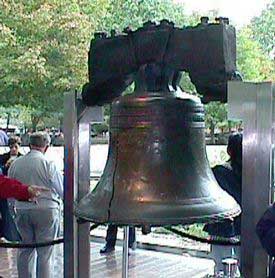 Liberty Bell with its famous crack