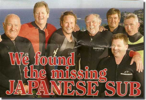 The Group of 7 Divers who located and dived on the Japanese Midget Submarine, M-24 in November 2006