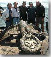 Huge Bronze Eagle from Graf Spee sunk off Montevideo in 1939 - click to read more