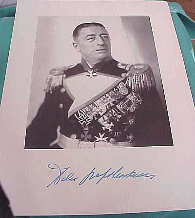 von Luckner Photo With Signature