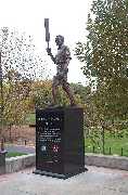 Bronze statue of the great Australian cricketer, Sir Donald Bradman