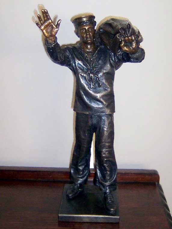 15 inch bronze model of " Answering The Call " statue.