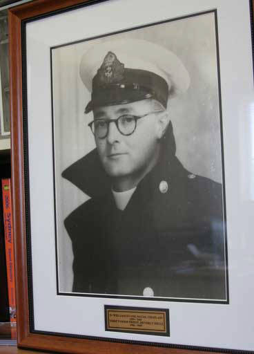 Fr Bill Evans photographed in his Naval uniform at the start of the war