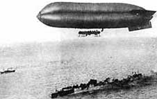 Airship guards a convoy WW1