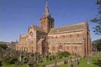 St Magnus Cathedral and grave yard at Kirkwall Orkneys