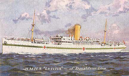 Letitia 1 as a hospital ship