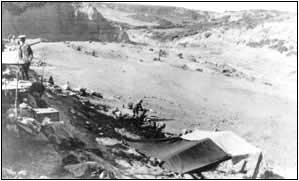 RAN Bridging Train behind the front line at Sulva Bay 1915.