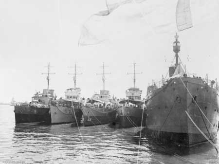 Four Australian Bathurst class minesweepers 