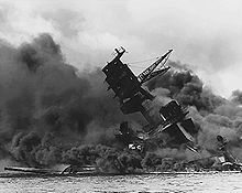 US battleship Arizona at Pearl Harbour