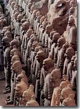 6000 Terracotta Warriors in Pit No 1, at the Museum housing these treasures 