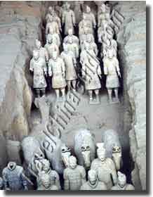 The array in Pit 1. Qin Terracotta Army Museum. Xian, China