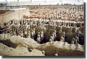 Section of the Battle array, Qin Terracotta Army Museum, Xian, China