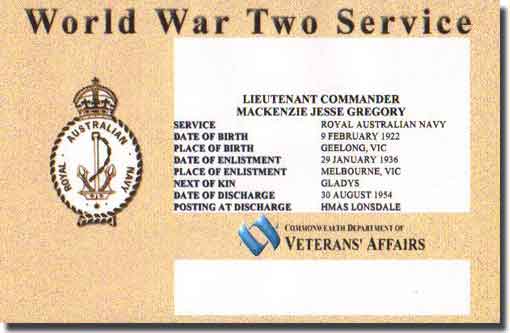 Macs WW2 Service Certificate