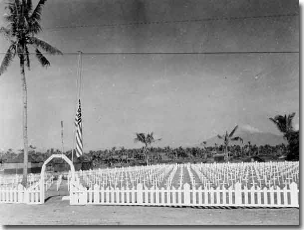 The Mount Hood cemetery at Manus