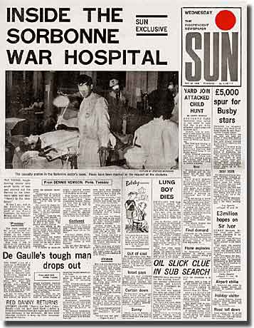 Page from the Sun, Doctor treats injured student inside the Sorbonne