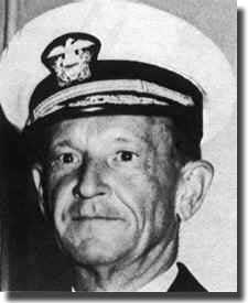 Vice Admiral Frank Fletcher. In command at the Solomons landings, took off his carriers after only 2 days, relieved by Admiral Nimitz.