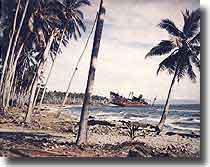 Japanese Cargo ship beached at Guadalcanal