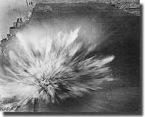 Bomb Hits Enterprise. 24 August 1942 