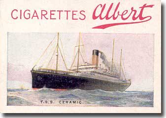 Ceramic on a cigarette card