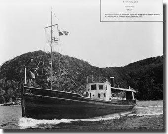 Former Japanese fishing vessel renamed Krait, used for raid on Singapore harbour in September 1943. Now preserved at the Australian Maritime Museum at Darling Harbour, Sydney