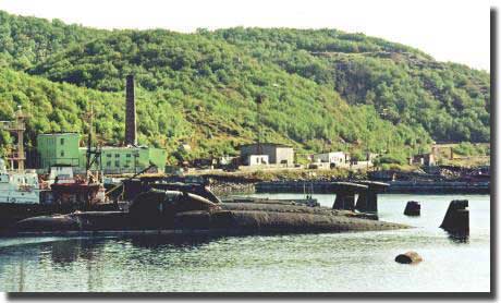 Russian Nuclear Submarines at Vidyayevo Naval Base awaiting decommissioning 