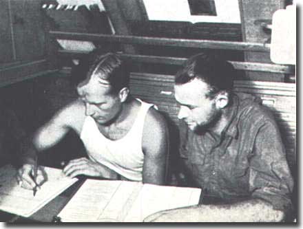 On board U-515 Werner writes up his war diary