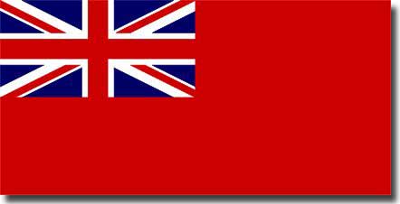 The Red Ensign flown by British Merchant Ships
