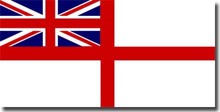 The White Ensign as flown by Naval ships of the Commonwealth during WW2