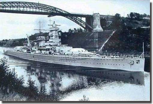 Graf Spee in the Kiel Canal pre WW2.