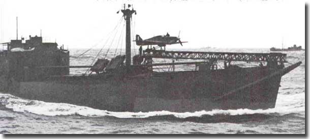 Hurricane on Catapult of CAM ship