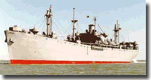 Photo of a Liberty ship. John Brown