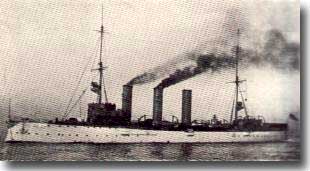 German Light Cruiser Konigsberg in WW1